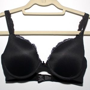 Soma 32C Push Up Lace Trim black bra - barely worn